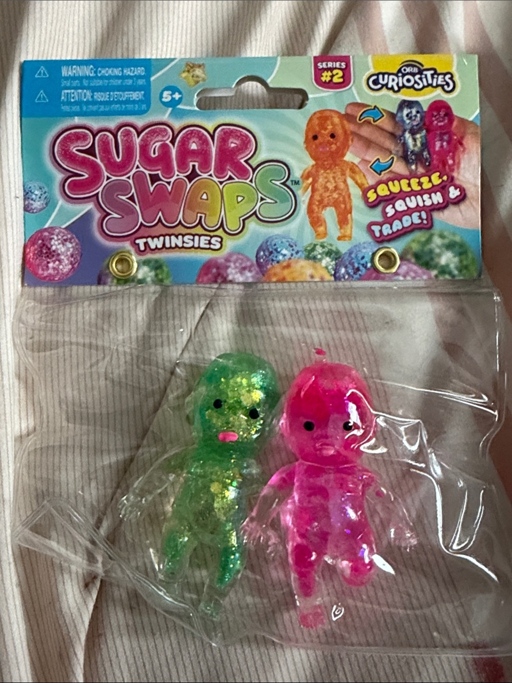 Sugar Swaps Twinsies Pink & Green Squeeze Figures new nwt